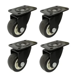 Ackwheel(A-84) 50x25mm Plate Type Single Puff Castor (Without Brake), 75mm Overall Height, Load Capacity 140 Kg (4 Pcs)